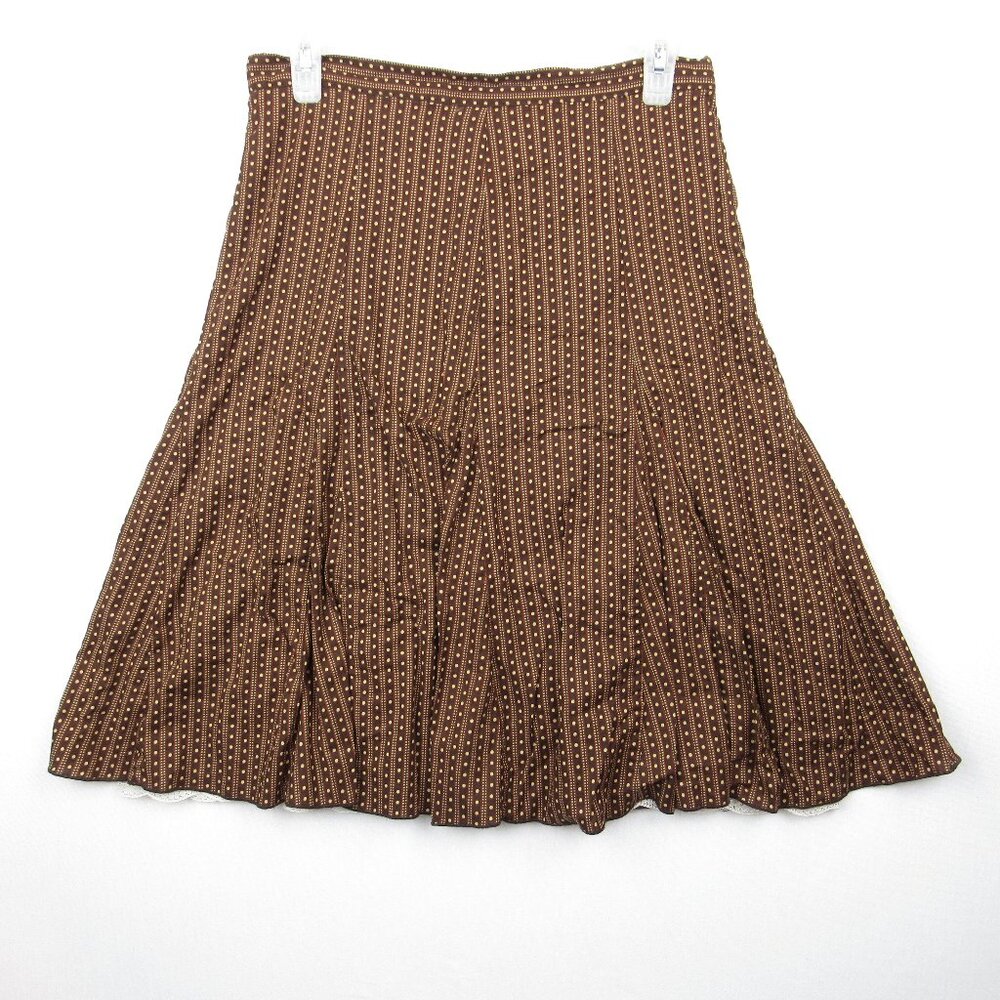 VTG 90s Miss Chievous Skirt Juniors Size 5 Brown Flare Cotton Retro Boho